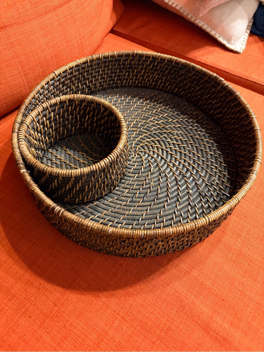 Bobby Flay Woven Rattan Chip & Dip Tray (Replacement Base Only / No Bowl)